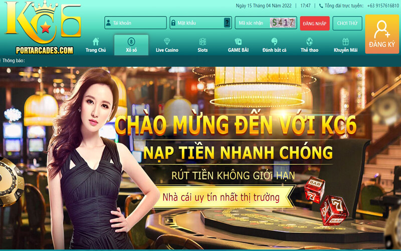 Nạp, rút tiền tại KC6